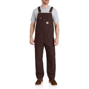 Carhartt Men'sRelaxed Fit Duck Bib Overall Dark Brown,L34-W38